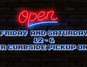 Serving Pizza on Saturday and Sunday from 12-6 (Curbside Pickup Only).