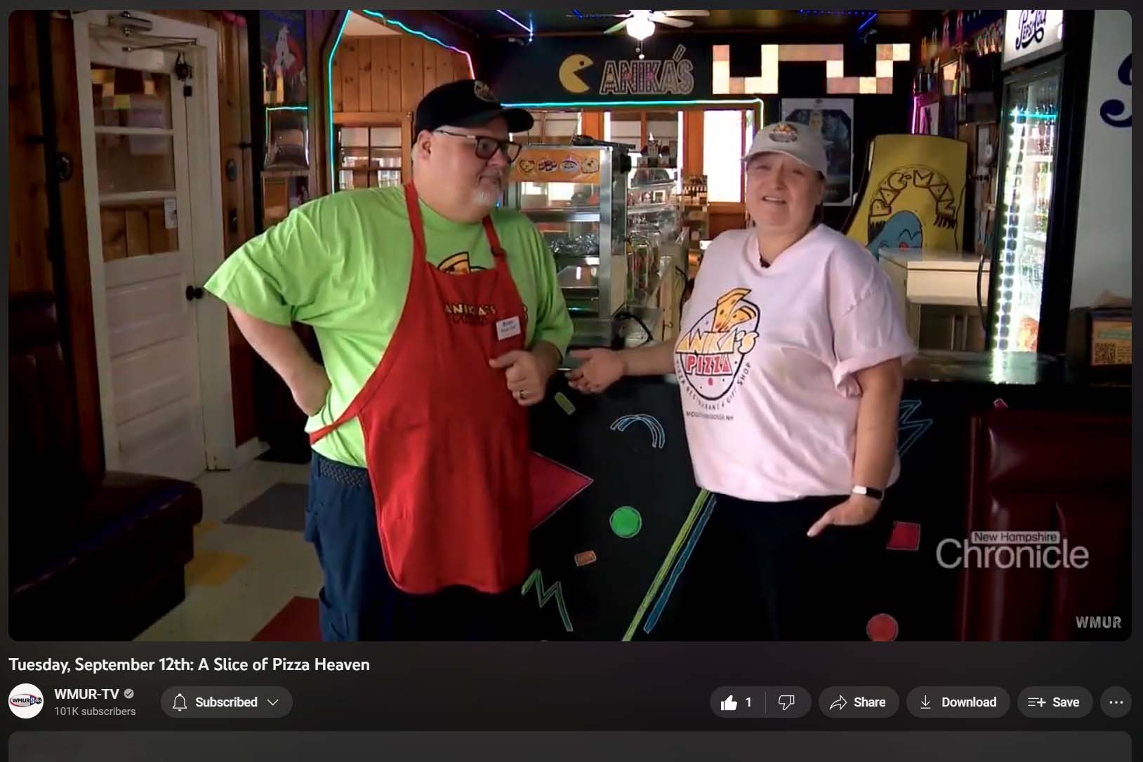 Anika's Pizza on WMUR in NH